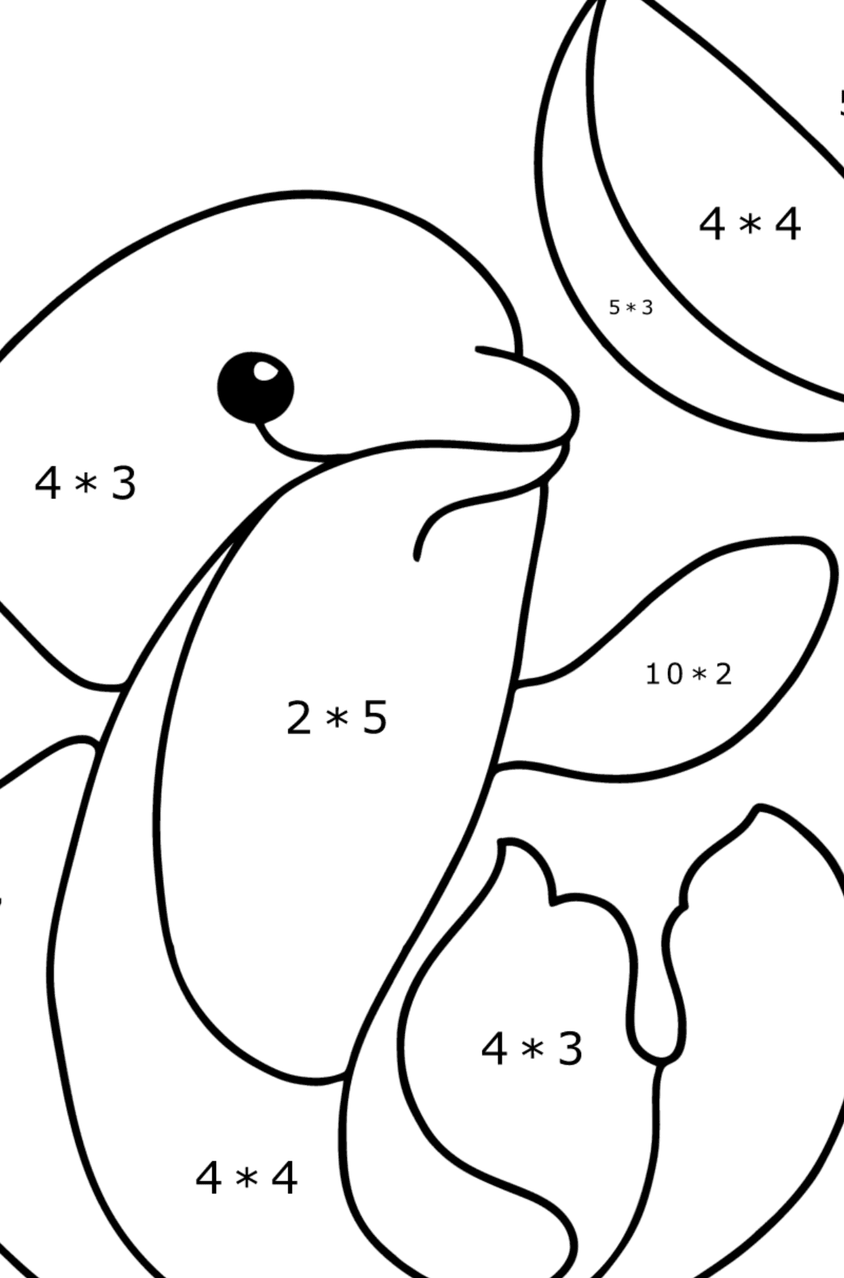 Delfin kolorowanki